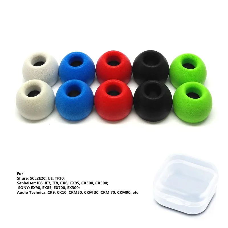 2Pcs TS-400หน่วยความจำโฟม Eartips 4.9มม.(L M S) ขนาดสำหรับ In-Ear หูฟัง4.9มม.-6.0มม.อุปกรณ์เสริมเคล็ดลับฟองน้ำ Ear Pads