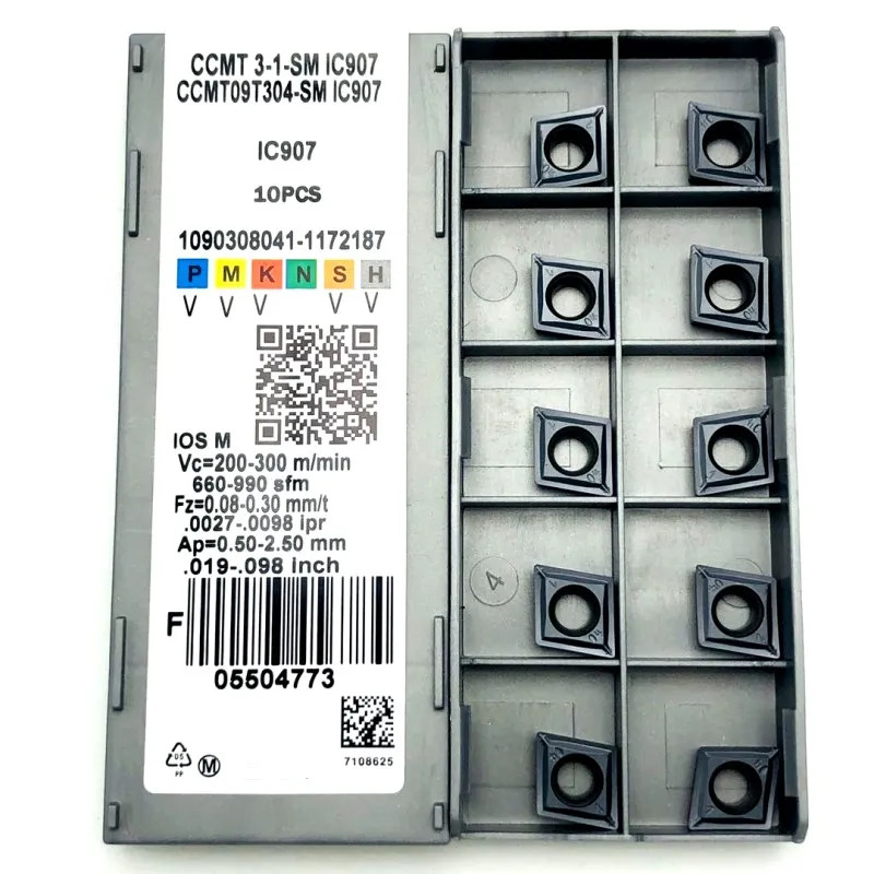 Вращающаяся режущая головка Tokarnyy CCMT09T304, CCMT09T308 SM, высокоточная металлическая твердосплавный инструмент для обработки деталей вращения вставка для станка с ЧПУ