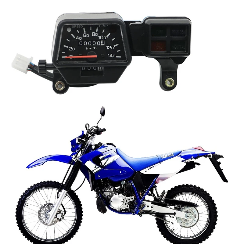 Dla Yamaha DT125R DT200R prędkościomierz obrotomierz montaż Gauge czarny
