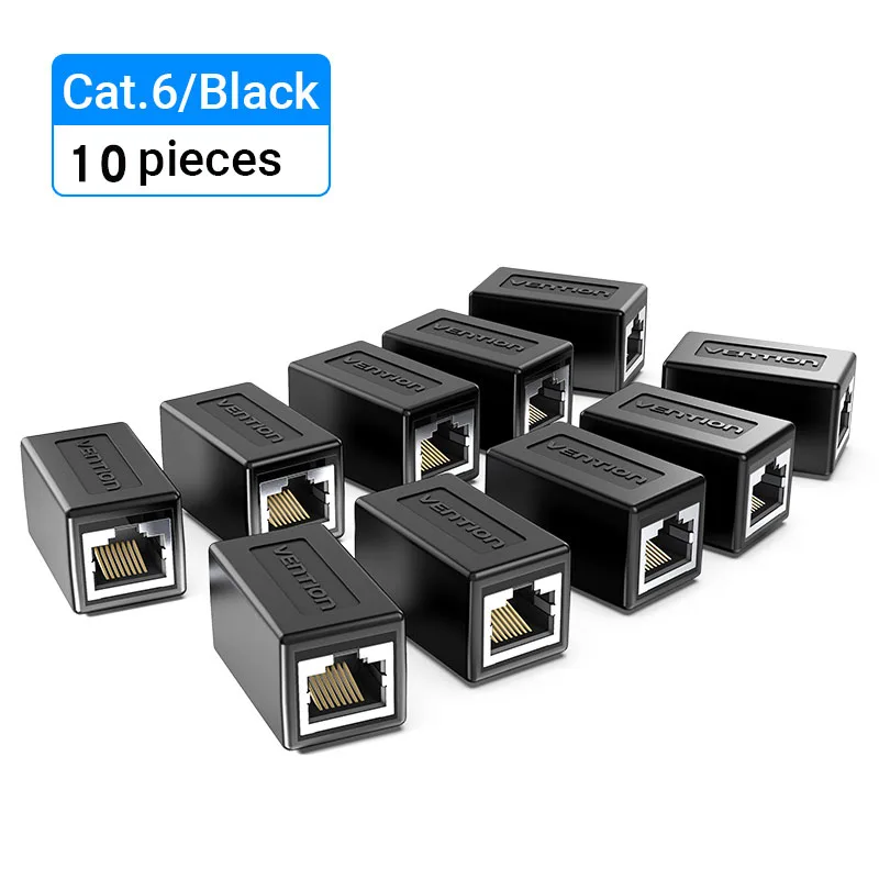 Vinding Cat6 Connector ftp Cat7/6a Ethernet Adapter 8p8c Netwerk Extender Verlengkabel Voor Ethernet Kabel Rj45 Connector 5 Stuks
