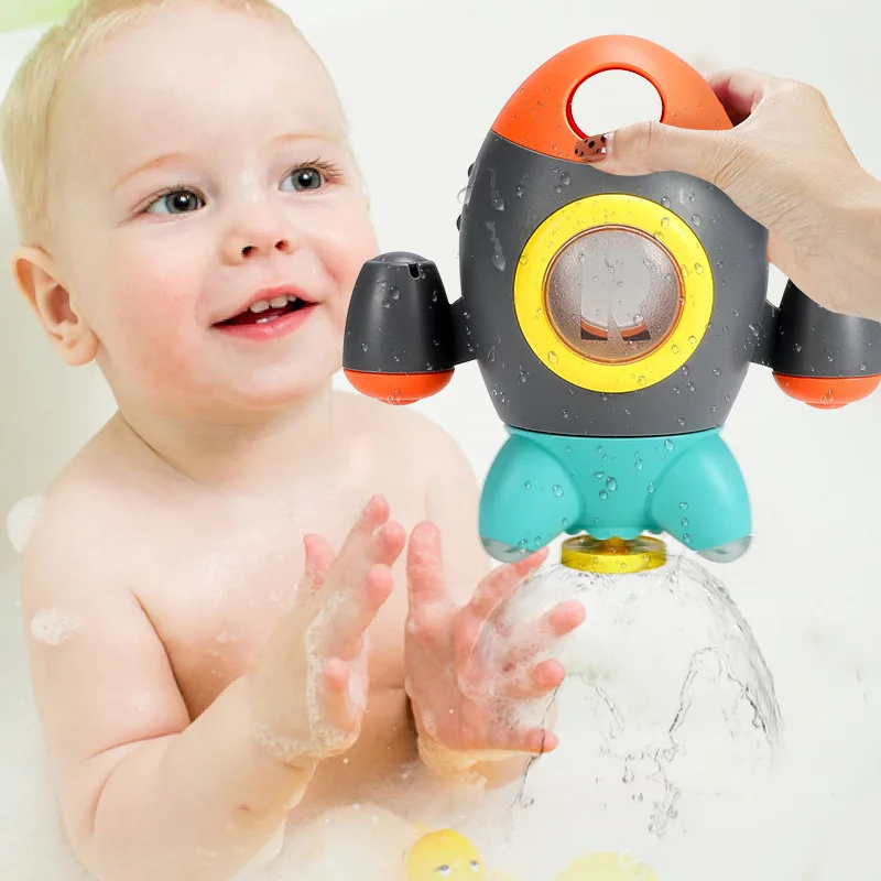 

Baby Rocket Spinning Fountains Bathroom Toys Children Octopus Bathtubs Shower Bath Toy Water Spray Bathroom Set Baby Toys