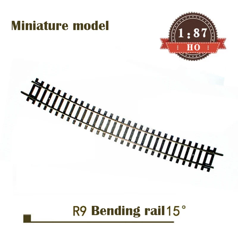 نموذج مصغر 1:87 HO نسبة R9 منحني السكك الحديدية 55219 15 درجة واحدة تحت الصف السكك الحديدية مجموعة قطار طاولة الرمل المواد
