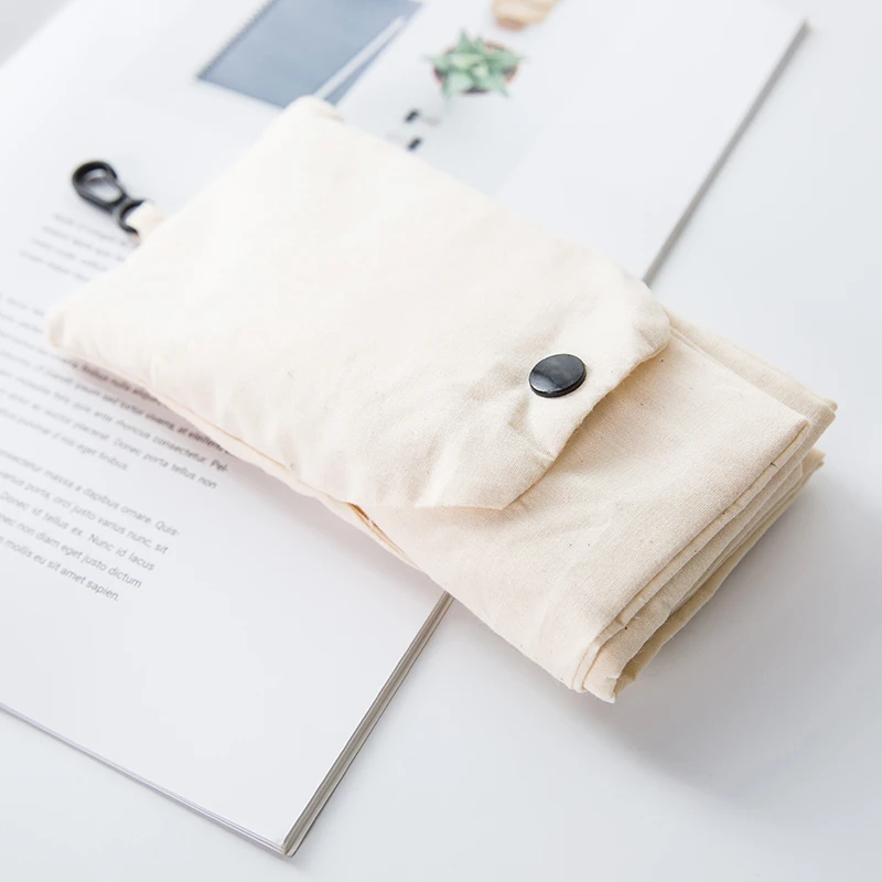ECO Tote Einkaufs Leinwand tasche Folding Paket Hohe-Qualität Frauen Männer Wiederverwendbare rocery Hohe kapazität Falten Baumwolle Einkaufstasche – Detail 3