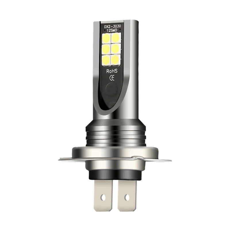 2Pcs H7 Motorcycle LED Headlights Bulbs High Low Beam 24W 1000LM 6000K White Motobike Scooter Lamps Car Accessories