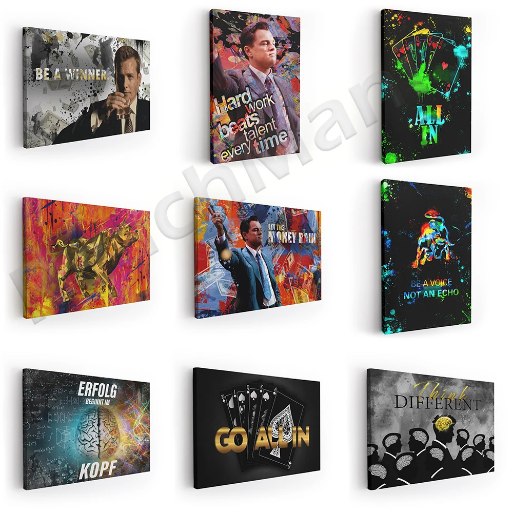 

Inspirational pictures, mentality, go all out, work rhythm, dream, be a winner, success canvas wall art print poster