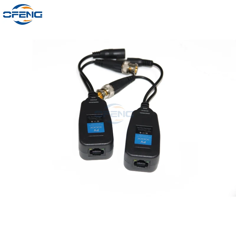 	 Analog HD Video Balun Transceiver, 2 in 1 Transmitter and Receiver, CCTV Video Balun, Support HD-CVI, AHD, TVI, CVBS RJ45 Port