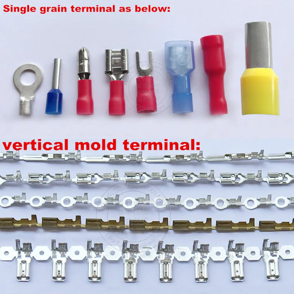 Imagem -05 - Terminal Elétrico Crimper 1.5t 2.0t Terminal de Baixo Ruído Máquina de Friso Vertical Horizontal Único Molde de Grão Opcional 220v 110v