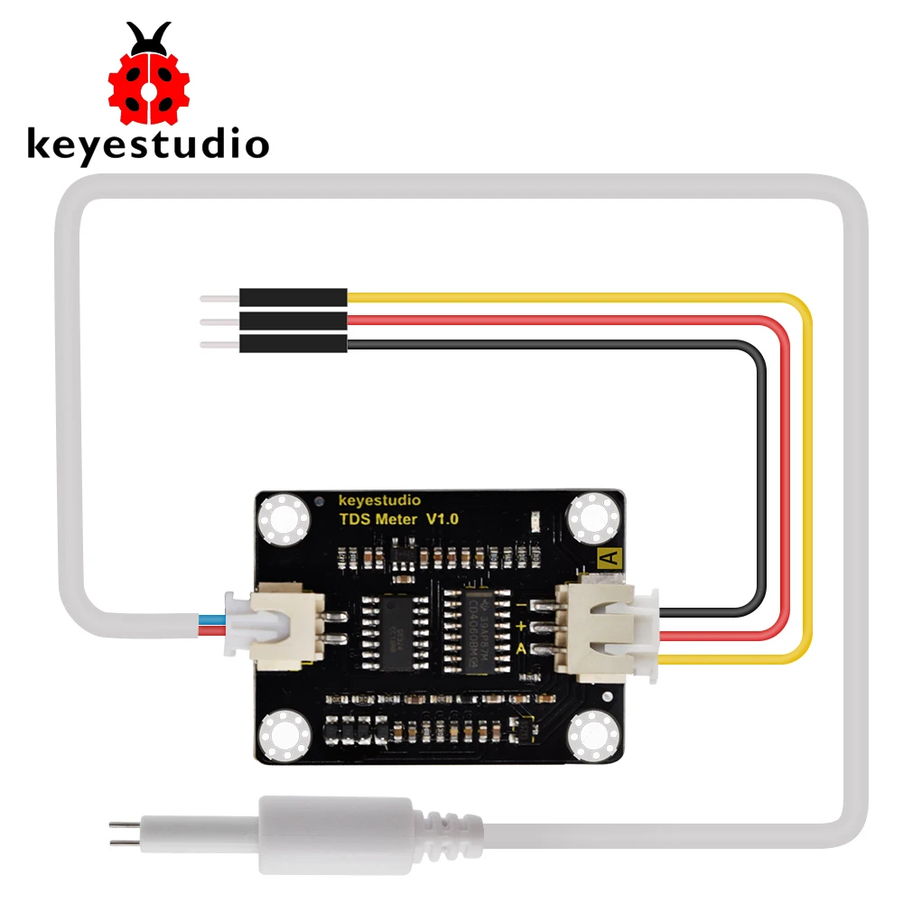 keyestudio TDS Meter V1.0 Board Module Water Meter Filter Measuring Water Quality For Arduino,Raspberry Pi,BBC Micro:Bitunor3