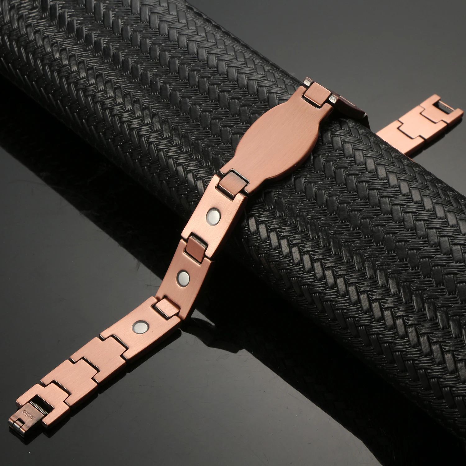 Pure Copper Bracelets for Men 15mm Health Energy Magnetic Therapy Bracelet Benefits Arthritis Relief Chain Link Bracelet Male