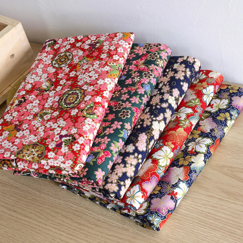 New Japanese Cotton Dog Fabric Bronzed Excellent Flower Fabric Christmas Diy Cotton Cloth Multiple Colours TJ1023