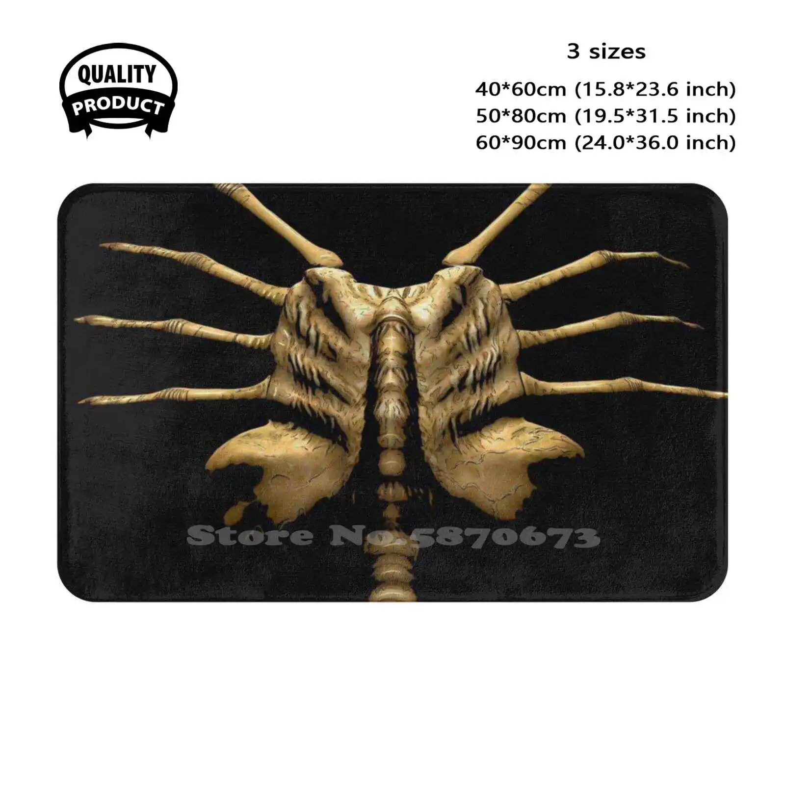 Face Hugger Face Mask Soft Cushion Home Carpet Door Mat Car Rug Geeky Movies Ci Fi Cinema Science Fiction Ripley Horror