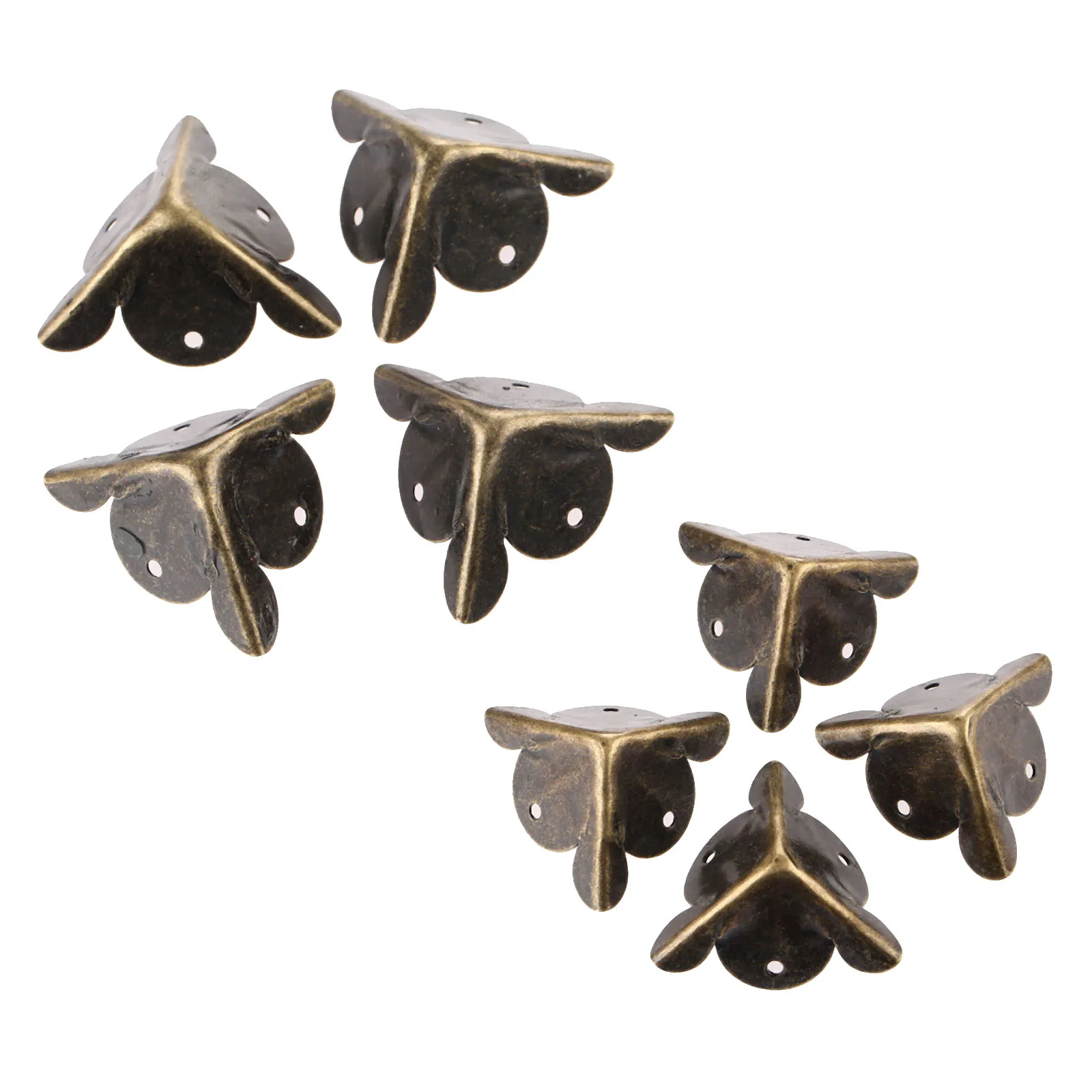 4Pcs Antique Corner Bracket Jewelry Box Cover Wood Case Decorative Feet Leg Corner Protector Guard Furniture Fittings 18/25mm