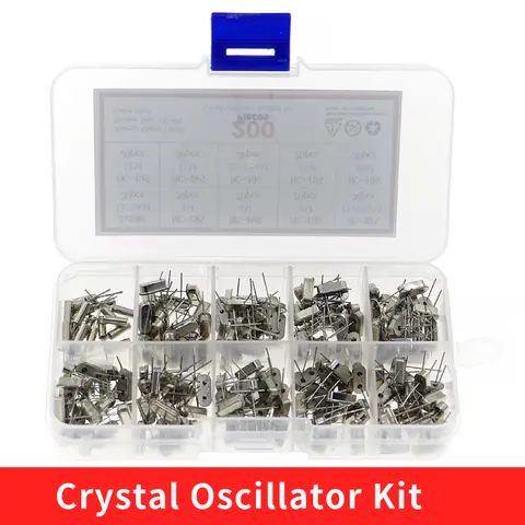 10Values HC 49S Quartz Resonator DIP Crystal Oscillator Kit 4MHz 6MHz 8MHz 12MHz 16MHz 24MHz 25MHz 48MHz 2Pin diy electronic set