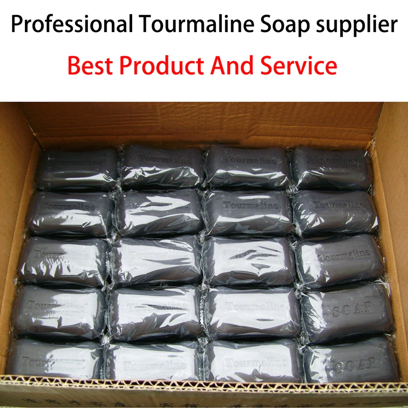 Tourmaline Soap Bar Natural Bamboo Charcoal Skin Care Anti-acne Remove Black Head and Acne