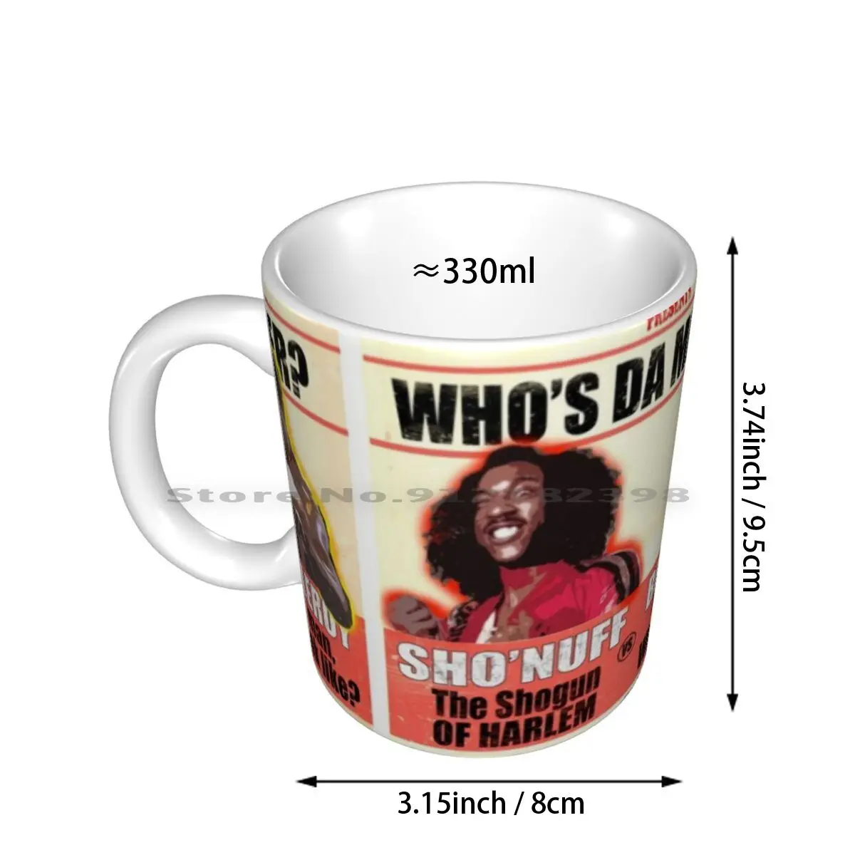 Sho'nuff Vs Bruce Leroy Ceramic Mugs Coffee Cups Milk Tea Mug The Last Dragon Creative Trending Vintage Gift Bottle Cup