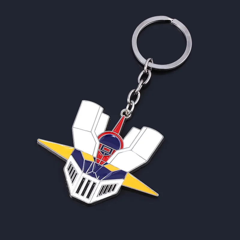 Anime Mazinger Z Keychain UFO Robot Grendizer Logo Key Chain for Men Car Keyring Jewelry Accessories