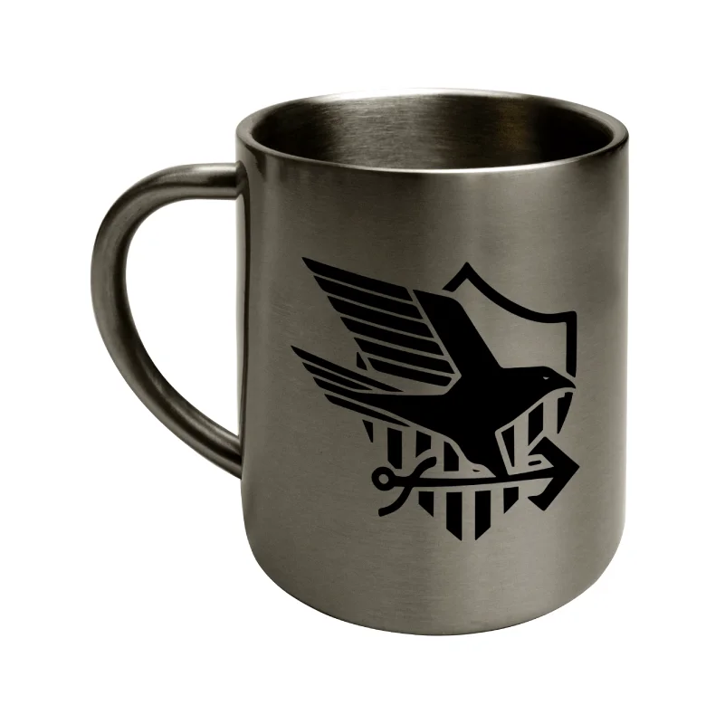 لعبة أزور لين النسر الاتحاد شعار 300 مللي جدار مزدوج 304 الفولاذ المقاوم للصدأ كوب القهوة الحليب الشاي المياه السفر القدح للشرب في الهواء الطلق