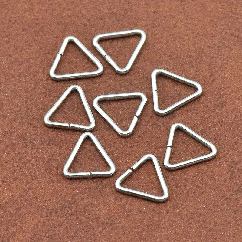 100pcs/lot Jewelry Making Findings Triangle Open Jump Rings & Split Rings DIY Handmade Jewelry Stainless Steel Connector