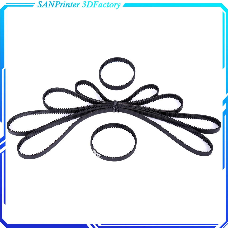 3D Printer Parts GT2 Closed Loop Timing Belt Rubber 6/10/15mm404 406 408 410 412 416 418 420 422 424 426 428 430mm Synchronous