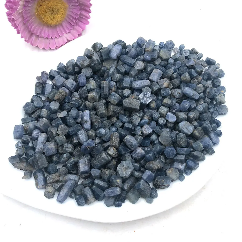 50g/Pack Lot Rare Rough Natural Sapphire Blue Corundum Mineral Specimen Crystal Healing Stone Gemstones Bulk