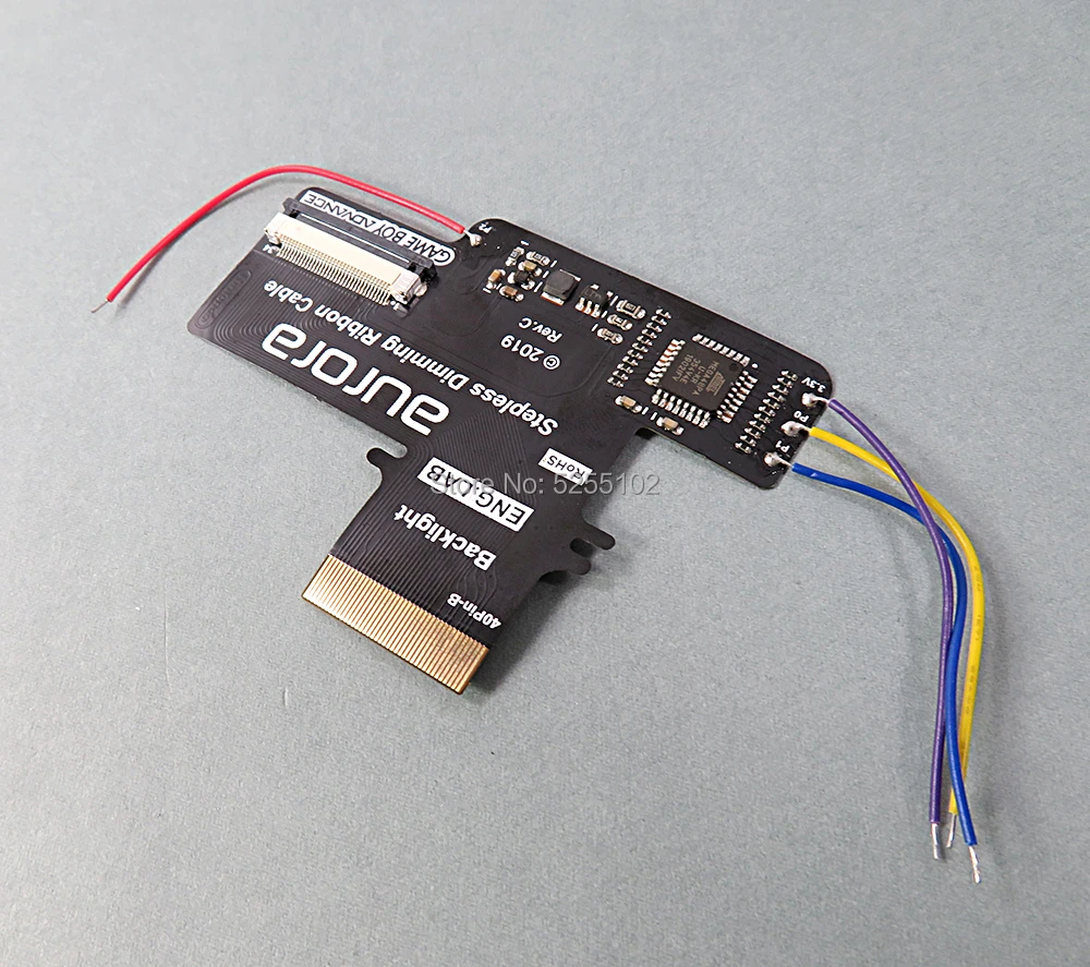 1 個 GBA 40pin 32pin 液晶ケーブルバックライトキットモデル画面プリーツアダプタケーブルゲームコンソール無段階調光プラット
