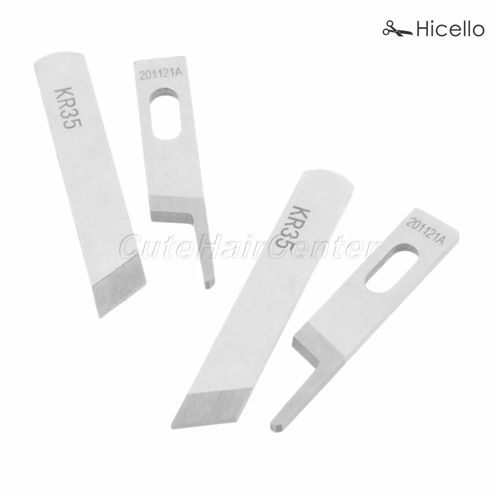 2PCS/set KR23 KR35 Upper/Down Knife Overlock Sewing Machine Knives Tungsten Steel for Siruba Pegasus sewing machines Hicello