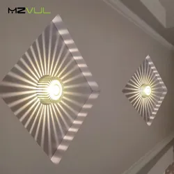 Lámpara de pared moderna de aluminio, luces Led de techo para pasillo, sala de estar, dormitorio, KTV, Bar, decoración, iluminación, rojo/verde/azul