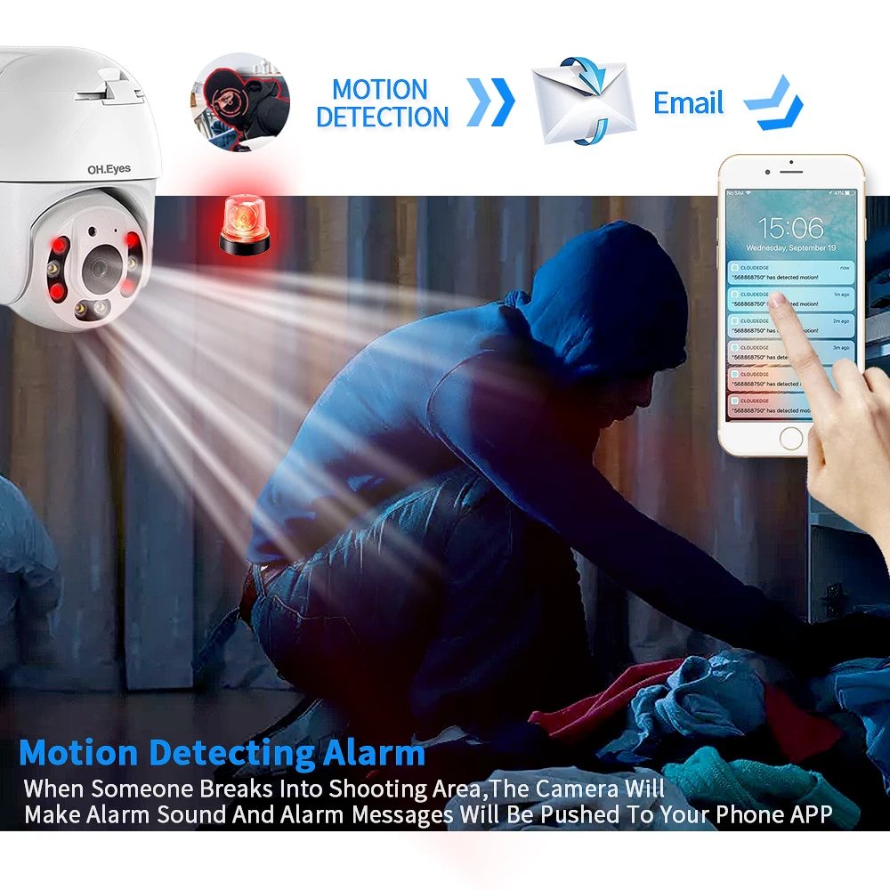 5MP POE PTZ IP Camera Outdoor Street Motion Detection Color Night Vision Two way Audio Video Surveillance Camera 2MP Home