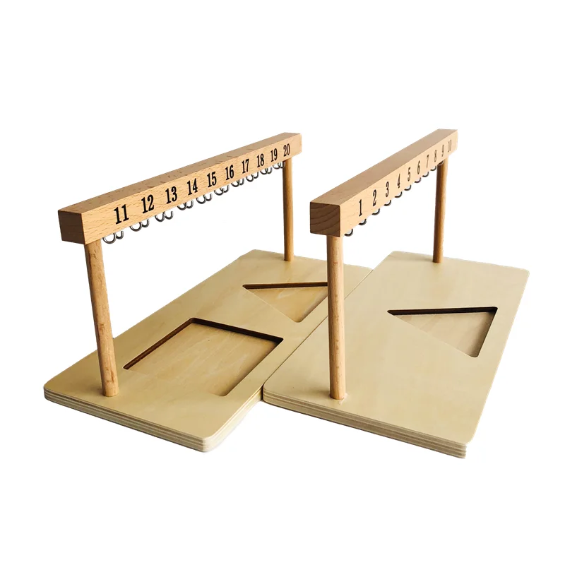 몬테소리 수학 장난감 비즈 계단 걸이 1-20 컬러 비드 바 계산 게임 학습 도구 수학 교육 자료