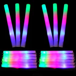 Light-Up Foam Sticks Party Concert Decor LED Soft Batons Rally Rave Glowing Wands Color Changing Flash Torch Festivals Luminous