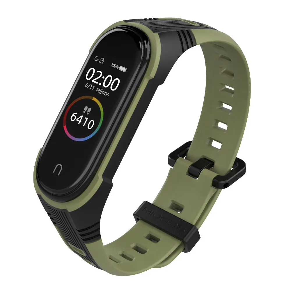 حزام ل شاومي Mi الفرقة 6 5 4 3 سوار ل Mi الفرقة 5 حزام معصمه Opaska سيليكون Pulseira Miband 4 3 Correas NFC العالمي