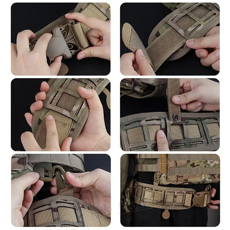 Tactical Waist Belt Water Resistant Adjustable Training Waistband Support For Molle System