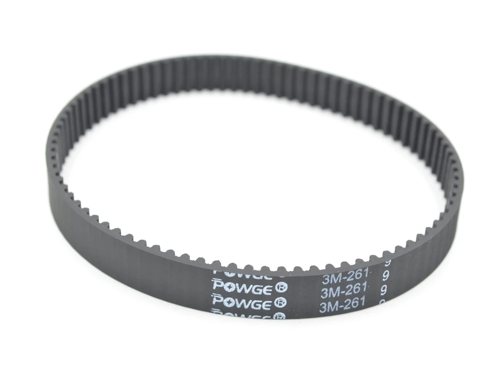 POWGE 261 264 267 270 273 276 279 3M Synchronous Belt Teeth=87/88/89/90/91/92/93 HTD3M Rubber Closed-Loop Timing Belt Pulley