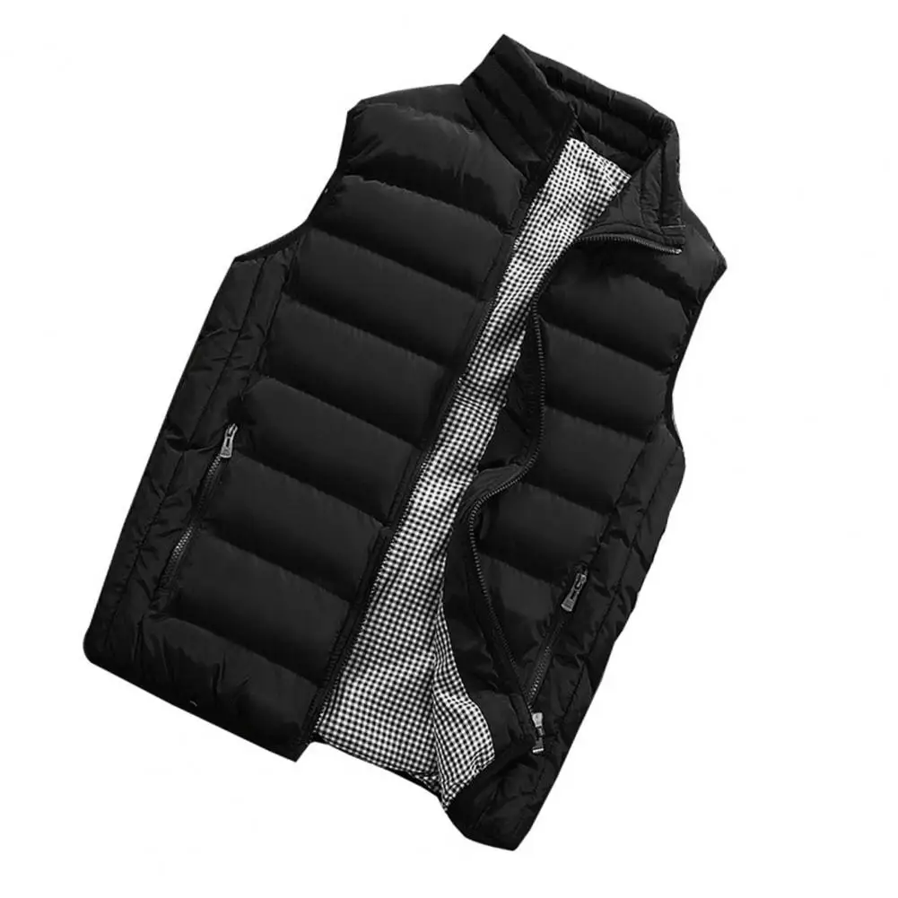 Oversize Down Coat Men Vest Waterproof Padded Thick Warm Winter Waistcoat for Men Down Jacket Vest Work Daily Wear