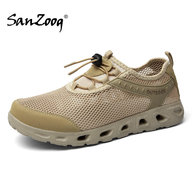 

Summer Mesh Breathable Men Wading Shoes Water Upstream Aqua Waders Outdoor Sneakers Fishing Beach Professional