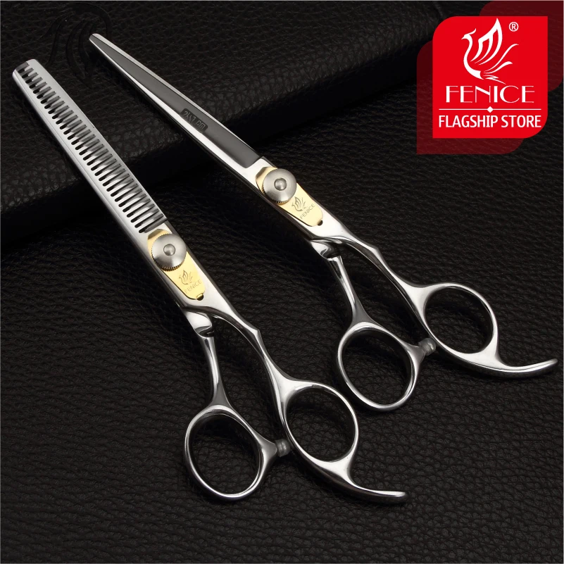 Fenice JP440C Steel 6 inch Hair Cutting Thinning Scissors Set Professional Hairdressing Scissors Shears Set
