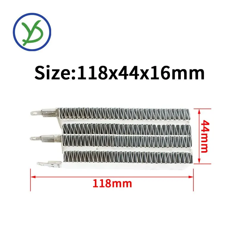 220V 800W Ptc Ceramic Air Heater Conductive Ptc Heating Element Electric Air Heater Parts With Corrugated Strips 96B2 118*44*16m