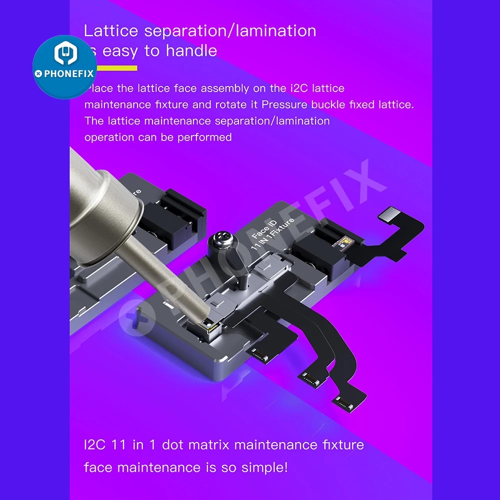 

i2C Face ID Dot Matrix Bracket Fixture Front Camera Fix Clamp Tool for X XS 11 11 pro Max 12 12mini Face ID Camera Rework Holder