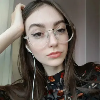 時尚透明圓形眼鏡,透明鏡框,女士近視眼鏡,男士眼鏡框,書呆子光學鏡框,透明 8 最佳銷售 男士透明鏡框 - №5