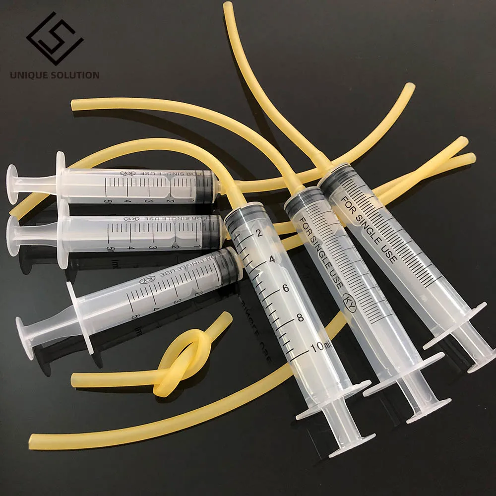 3pcs/lot Animal Pet Oral Feeding Syringe with 12cm Latex Tube OD=5mm ID=3mm