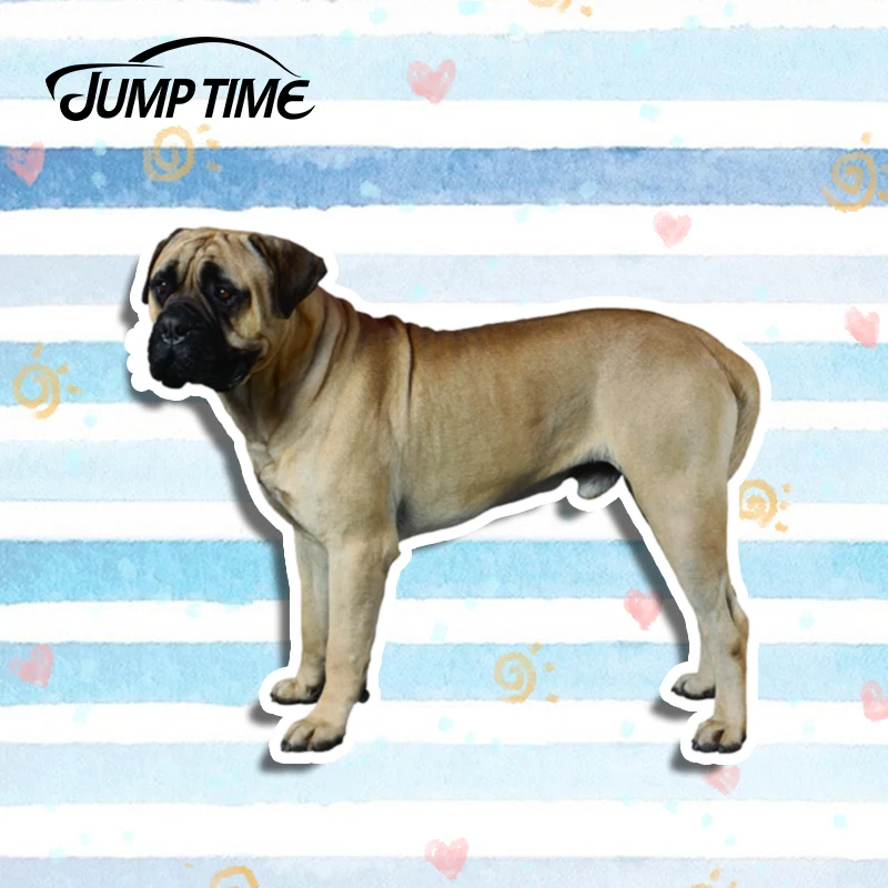 Jump Time 13cm x 11cm Dog Car Sticker BULL MASTIFF Vinyl Sticker Laptop Travel Luggage Decal Car Styling Waterproof Accessories