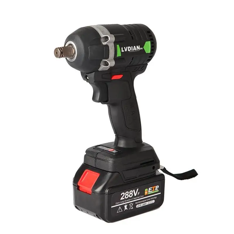 330N.M Electric Cordless Brushless Impact Wrench 288VF Impact Drill 1/2 Socket Wrench Power Tools with 19800mAh Battery