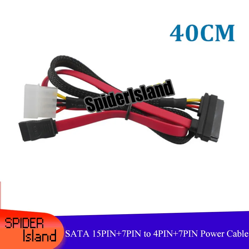 

New Arrivals SATA Hard Disk Cable 15Pin+7Pin SATA to 7Pin+4Pin IDE Power Cable 40CM SATA+IDE+DATA Power Cable