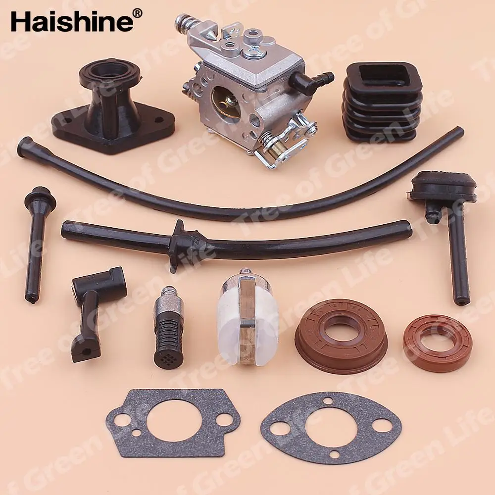 Carburetor Carb For Chinese Chainsaw 2500 25cc Fuel Oil Filter Line Seal Gasket Set  For Chinese 2500 25cc chainsaw nclude 1 x C