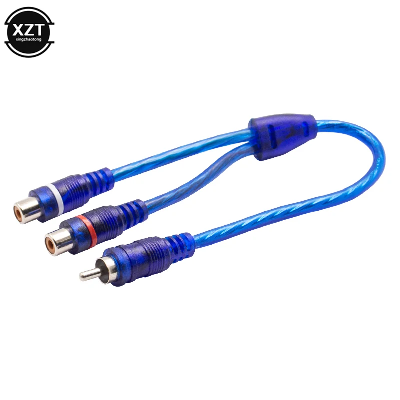 

1Pcs Car Audio Cable 1 Male To 2 Female Adapter Cable Wire Y Splitter Stereo Audio Signal Connector