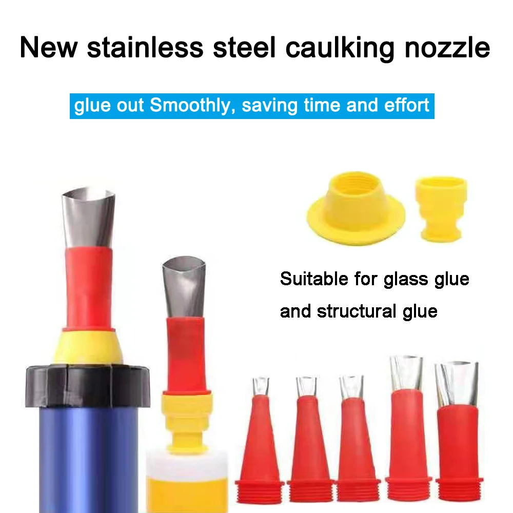 Stainless Steel Caulk Nozzle for a better Caulking Sealant Nozzle for both cartridge and sausage sealant use