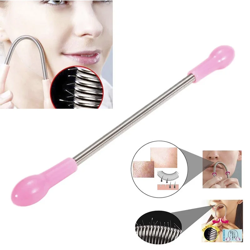 Face Hair Spring Remover Stick Epilator Hair Epilator Removal Cream Stainless Steel Hair Removal Threading Beauty Tool