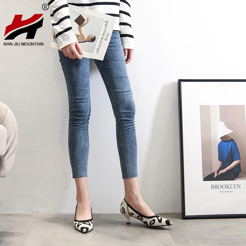 High Heel Single Shoes Simple Pointed Women Shoes Mid Heel Comfortable Sole Candy Colors Spring And Autumn