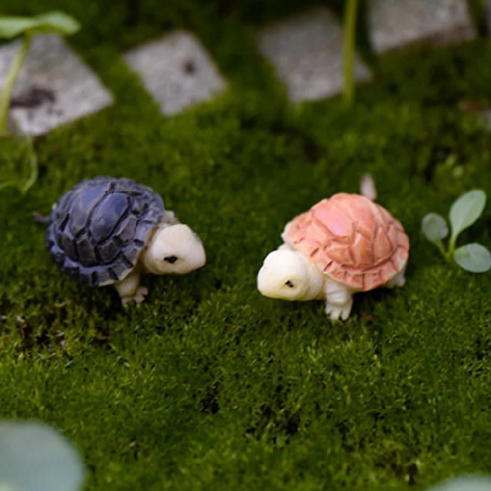 10 Pcs Turtle Figurine Miniatures Home Decoration Kawaii Accessories Desk Garden Decor