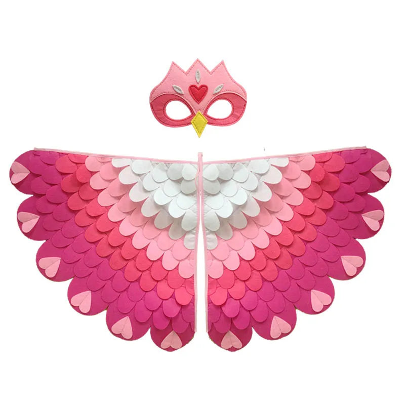 Children\'s Animal Dress Up Felt Wings Wings Party Cosplay Felt Mask Halloween Costume Butterfly Wings Factory Wholesale